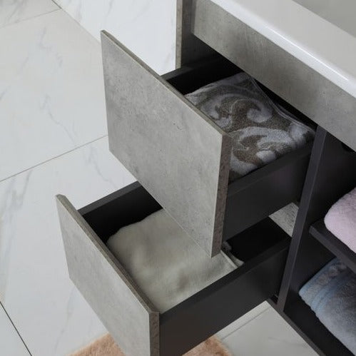 LOLA Grey Wall Hung Vanity - All Sizes Available
