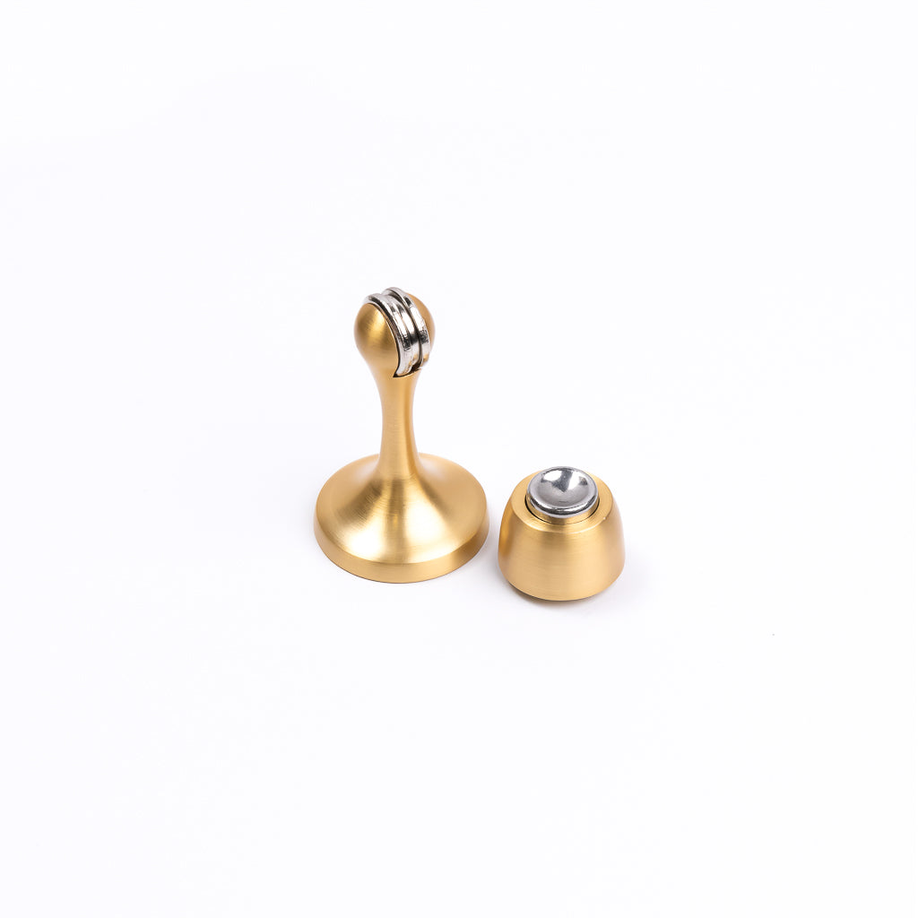 Stylish and Durable Magnetic Door Stops in Matt Black and Satin Brass