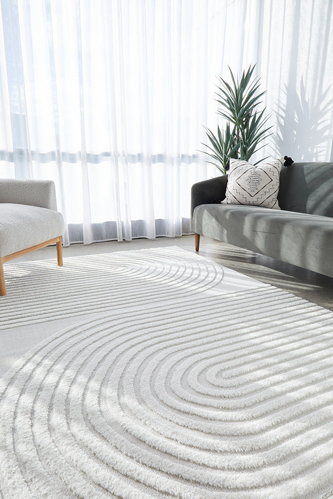 Hot Sale! Modern Lotus Abbey White Polypropylene Rug for Stylish Interiors
