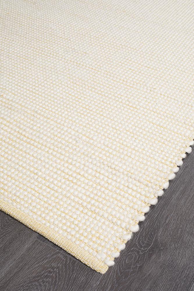 Stunning Yellow Loft Wool Rug - Ideal for Contemporary Spaces