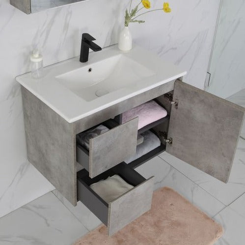 LOLA Grey Wall Hung Vanity - All Sizes Available
