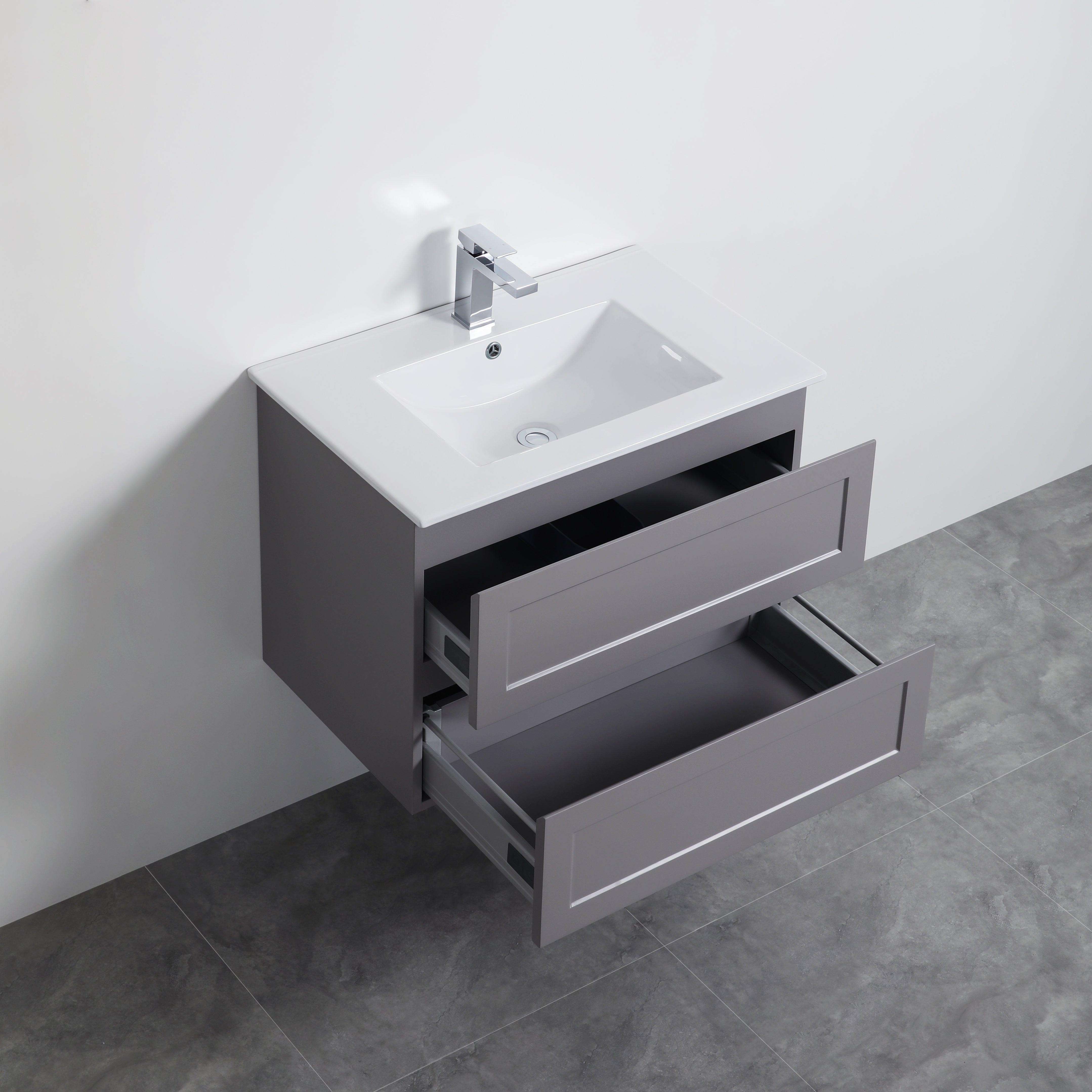750mm Fremantle Wall - Hung PVC Vanity Cabinet in Matte Grey - Premium Quality!