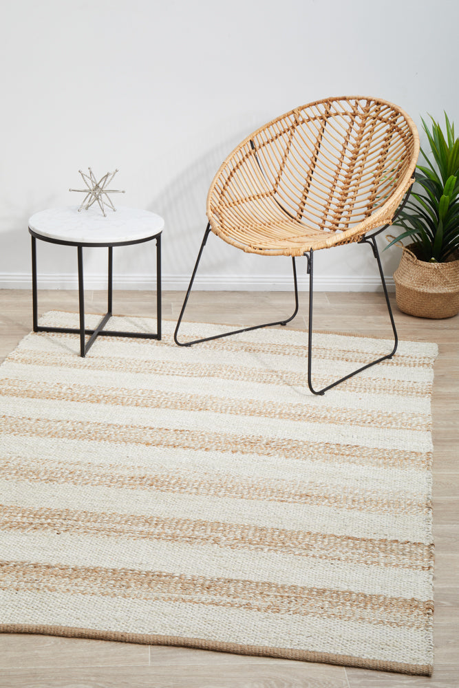 Noosa 555 Natural White Jute Rug - Top Quality!