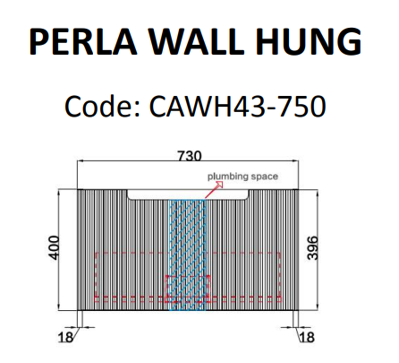 PERLA Mark II Matte White Wall - Hung Vanity in All Available Sizes