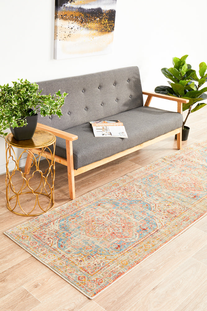 Hot! Odyssey 110 Blue Vintage Runner Rug