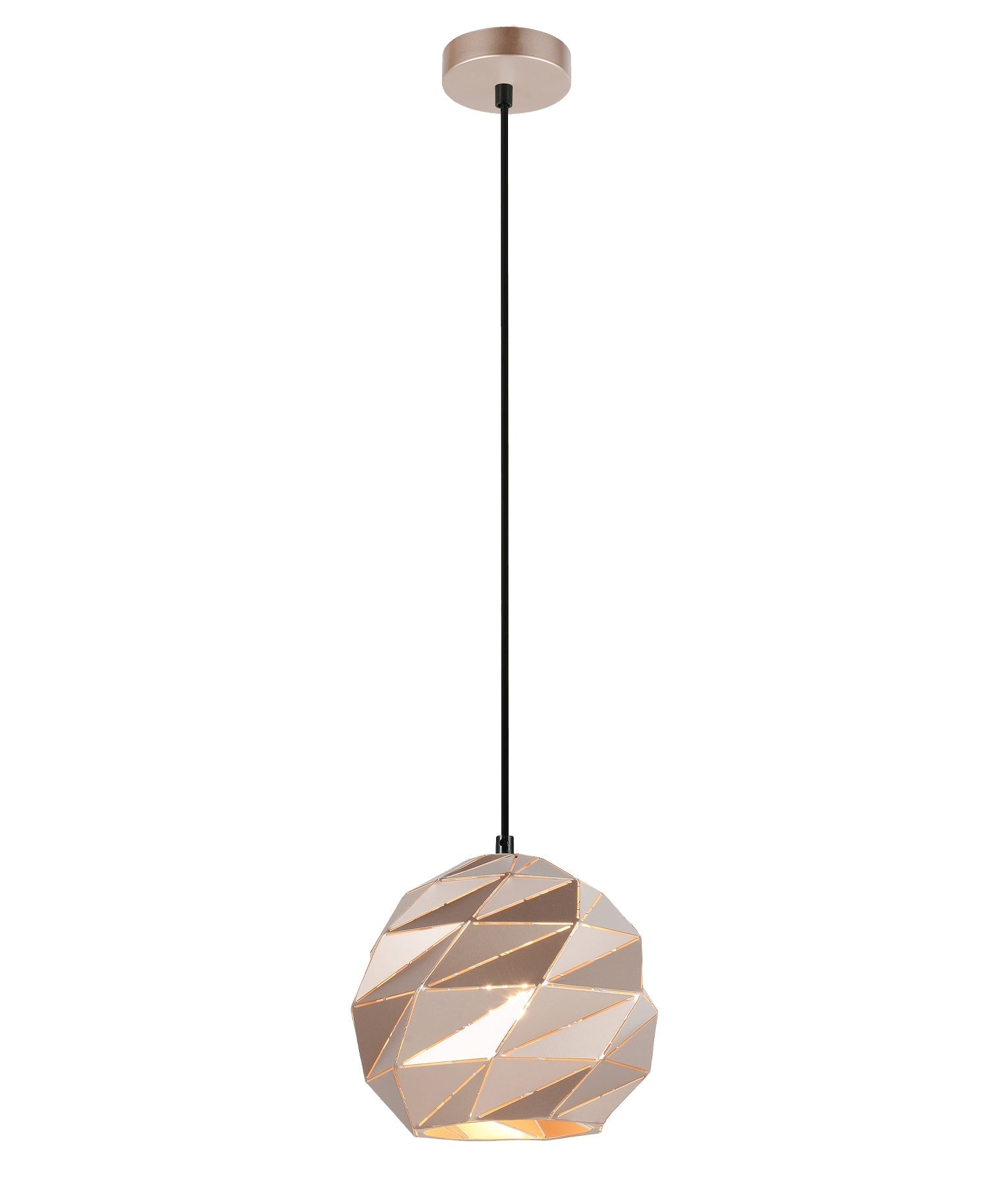 Hot Sale! Interior Large Dome Carved Iron Origami-Style Single Pendant Lights
