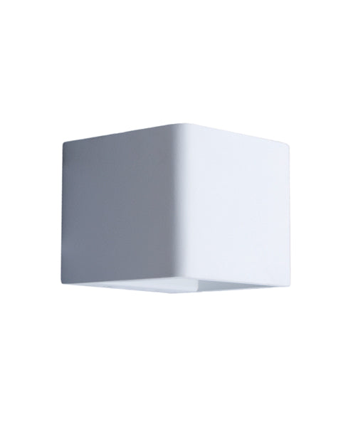 Hot Deal: Matte White LED Cube Up/Down Interior Wall Light in London Style