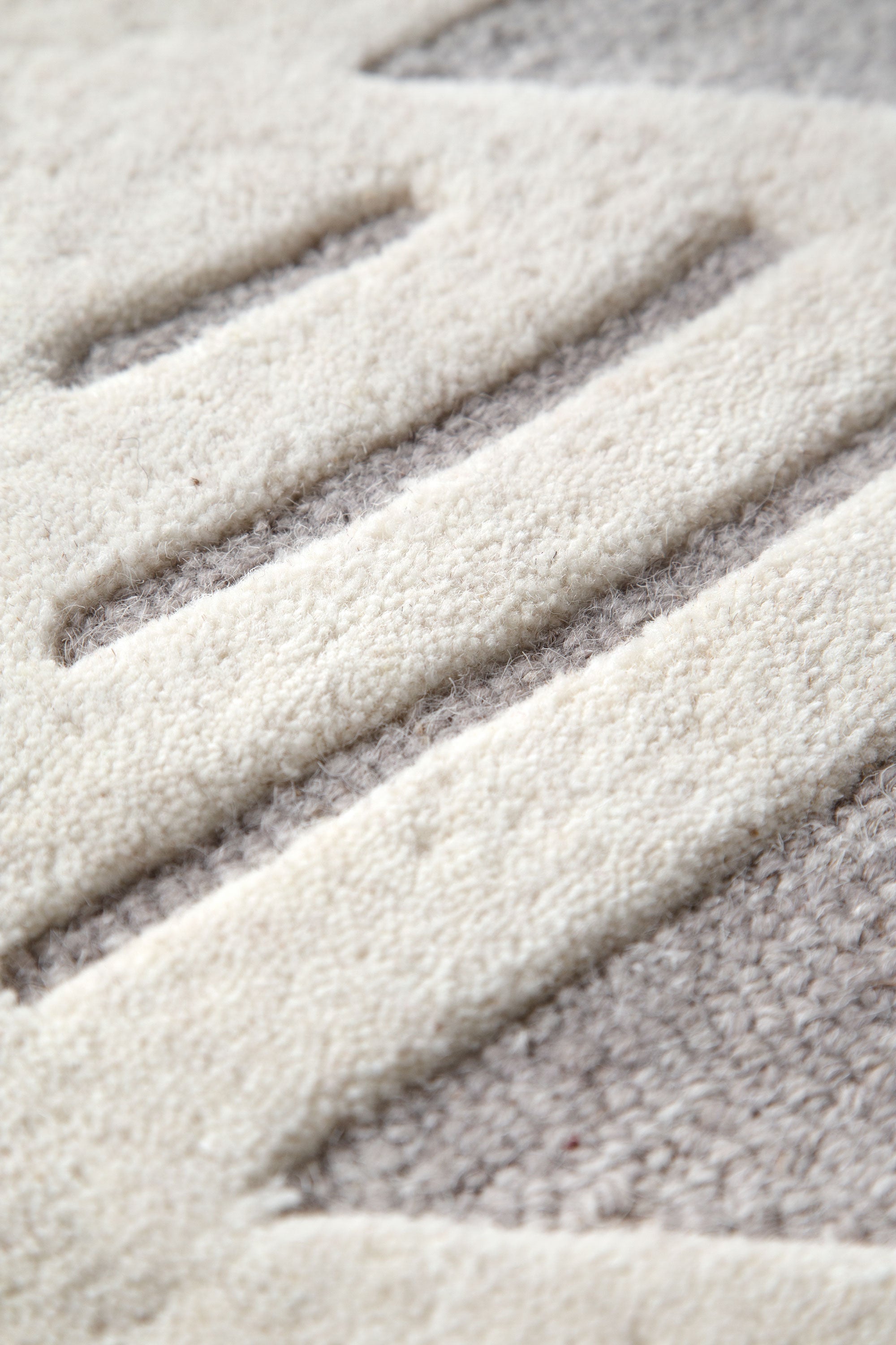 Exclusive Les Nomades Greige Wool Rug Trilogy for Modern Spaces
