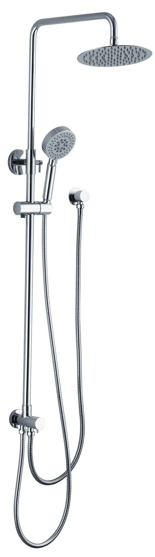 Hot Sale! Logan Chrome Shower System with Adjustable Rail for Spa-like Bathroom Upgrade