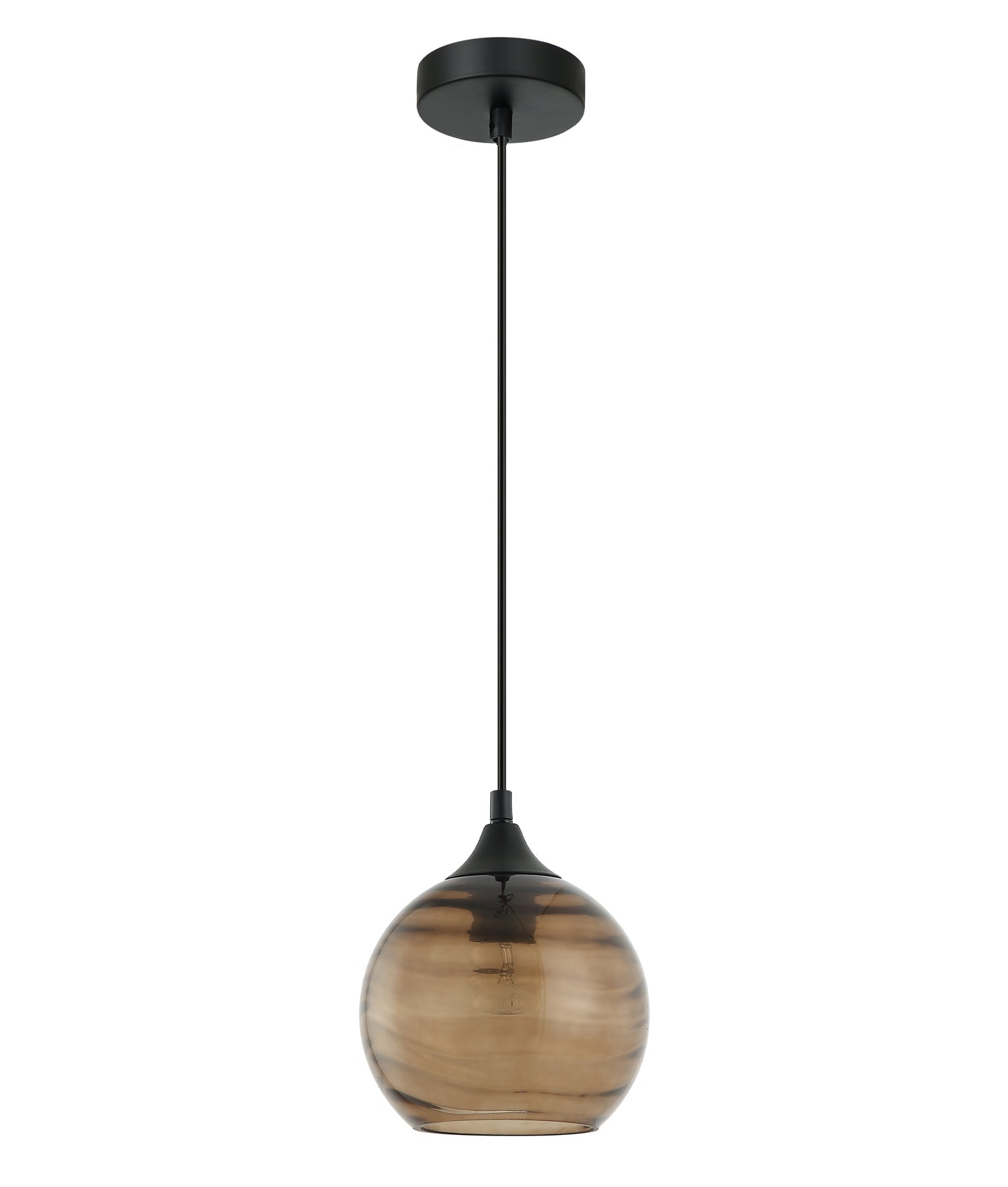 Modern Retro MARBRE: Wavy Wine Glass-Shaped Interior Single Pendant Lights