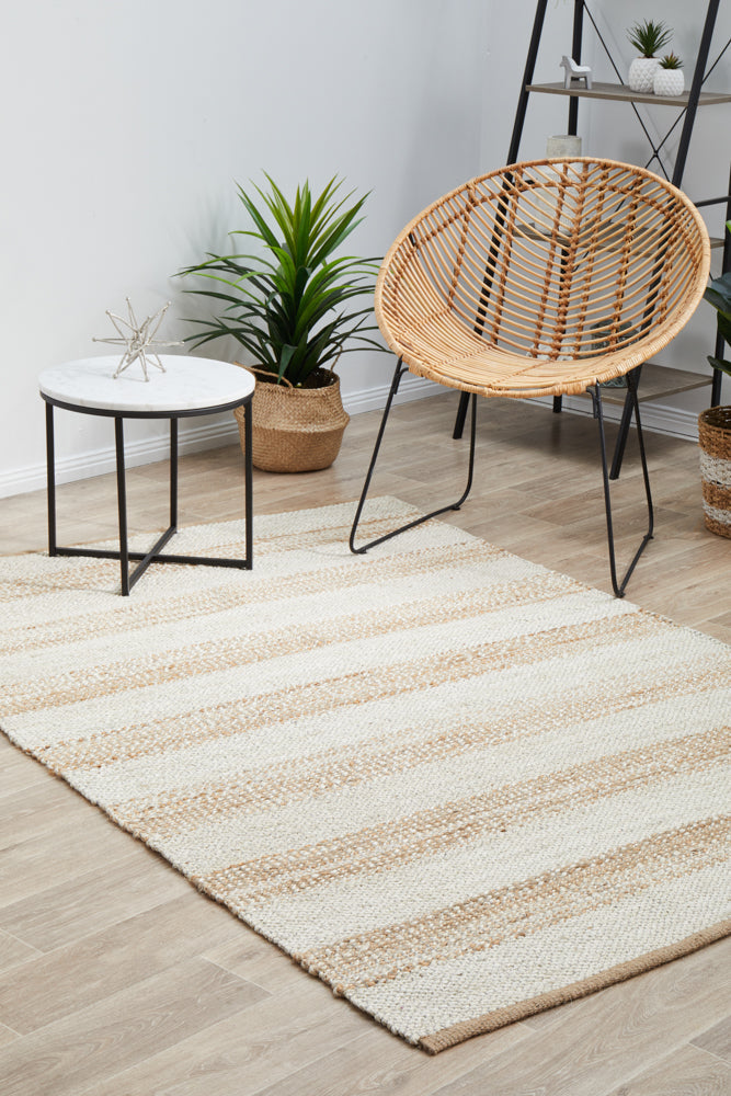 Noosa 555 Natural White Jute Rug - Top Quality!
