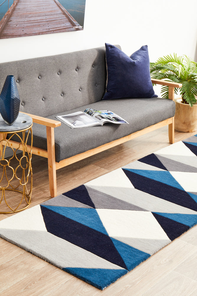 Hot Deal! Matrix 904 Hand-Tufted Pure Wool Steel Runner Rug