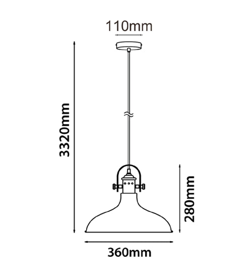 Hot Sale! Scandinavian Industrial Copper-Plated Dome-Shaped Interior Single Pendant Lights