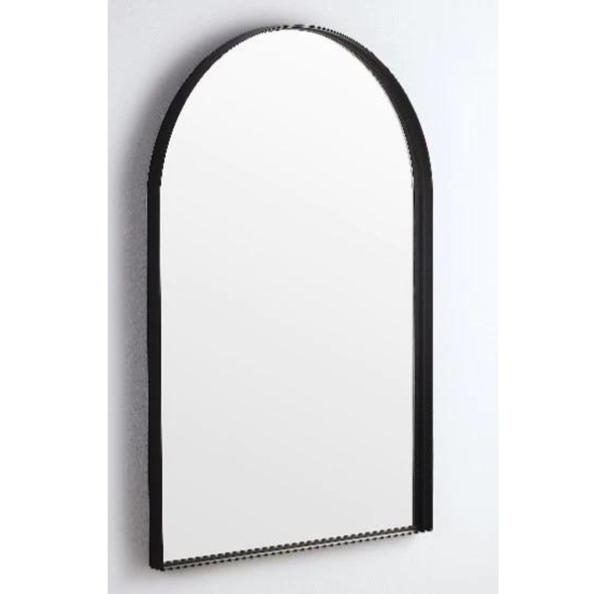 Hot Sale! Poseidon Matte Black Framed Arch Mirror, Ideal for Home Decor, 600x900mm