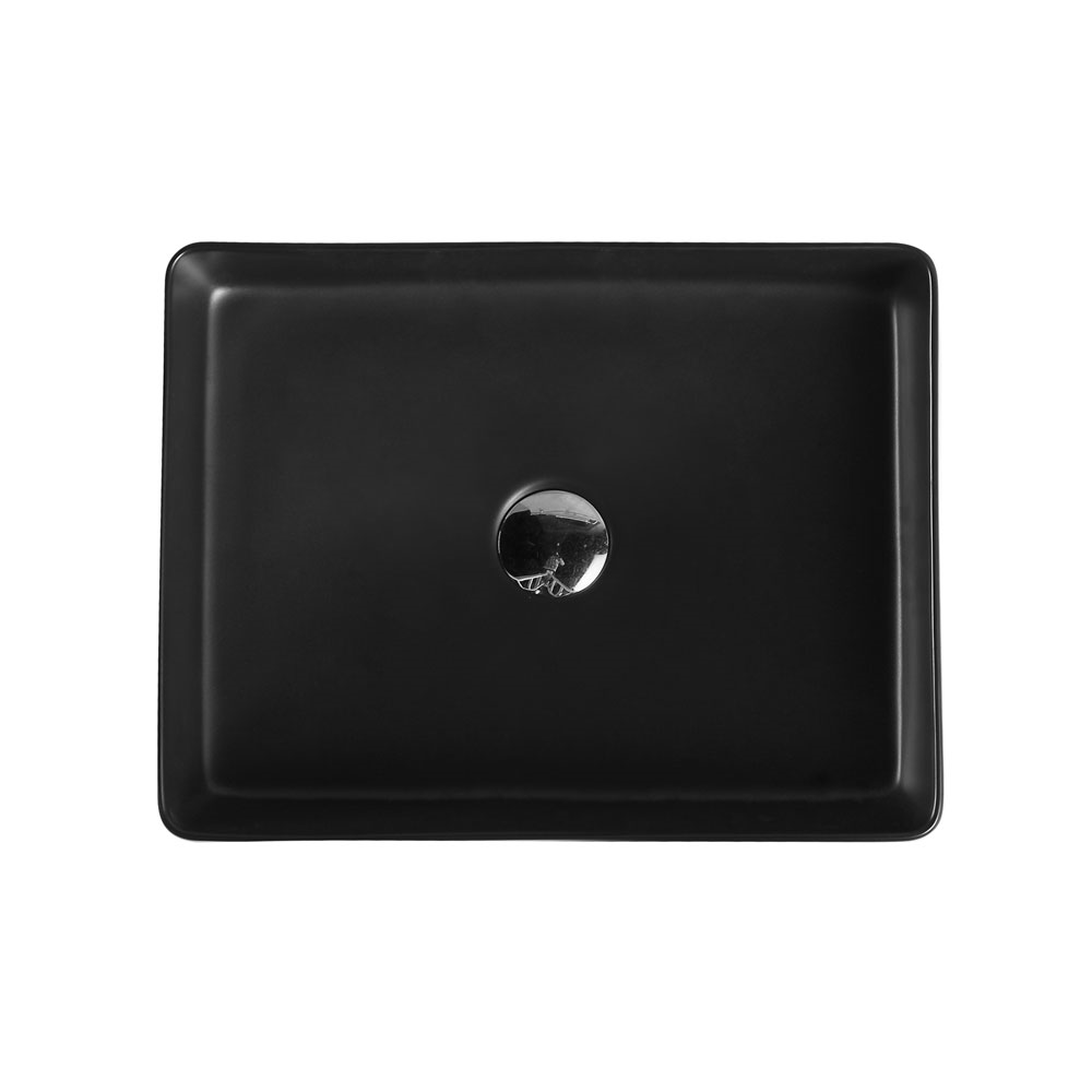 Hot Deal: ETNA Matte Black Rectangle Countertop Basin (470x360x110)