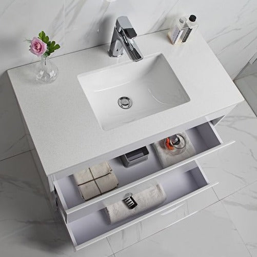 LEONA Freestanding Gloss White Vanity Available in All Sizes