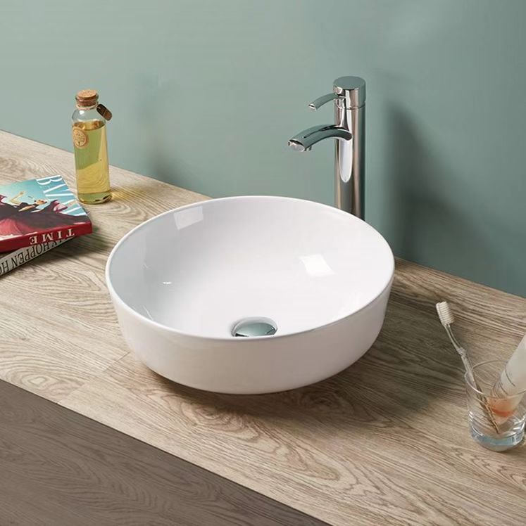 POSEIDON Ultra Slim Round Basin - 420x420x140, Ideal for Above - Counter Installation