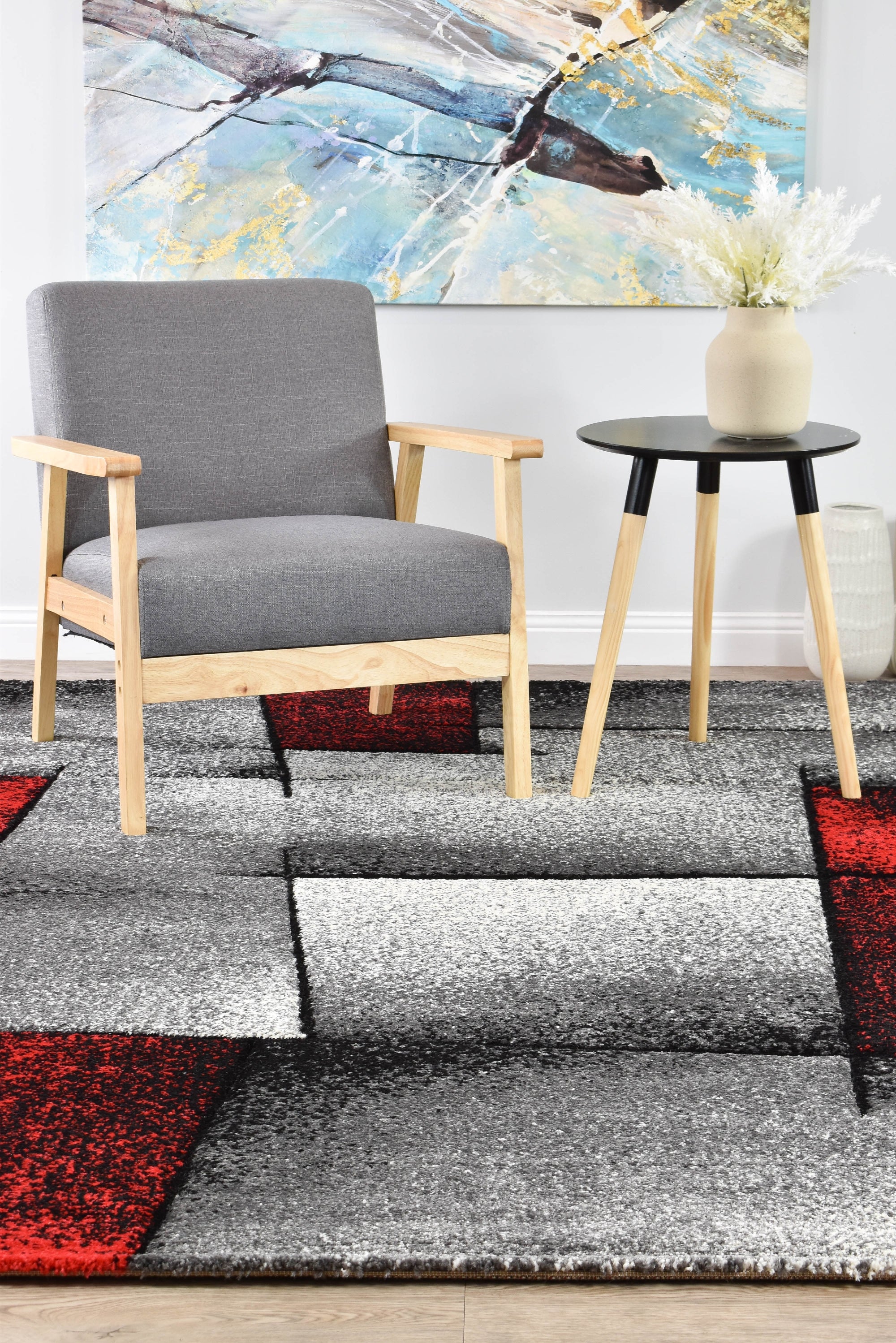 Hot Deal: Novus 97A Grey-Red Rug