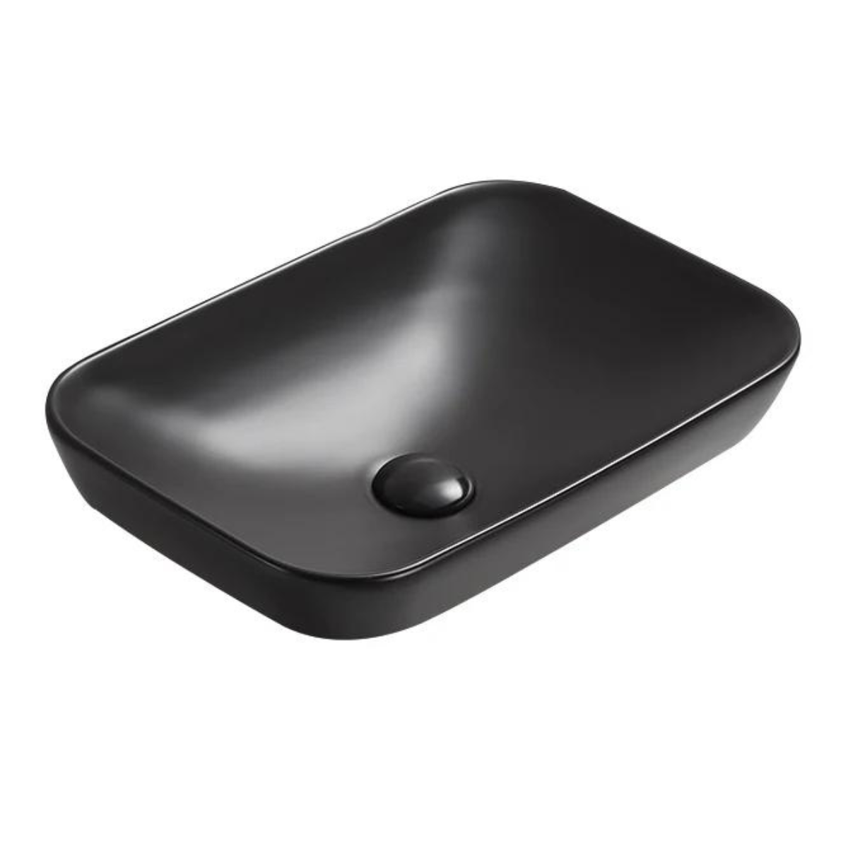 POSEIDON Matte Black Ceramic Basin (Rectangle: 515x340x155)