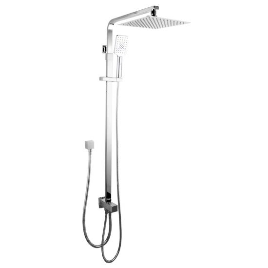 Hot Sale! 10 - inch Square Chrome Shower Station with Top/Bottom Inlet