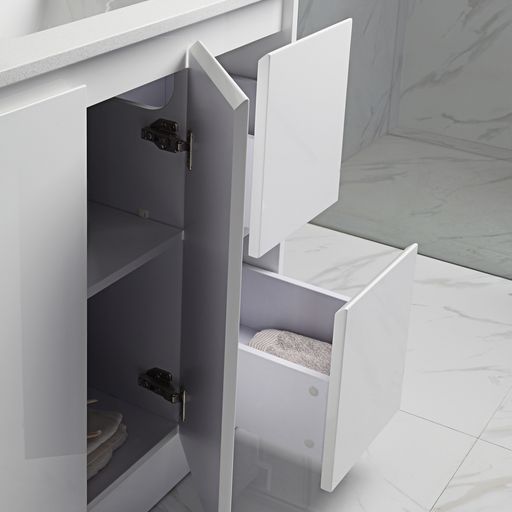 ALICE Gloss White Freestanding Vanity (All Sizes) - Ideal for Bathrooms