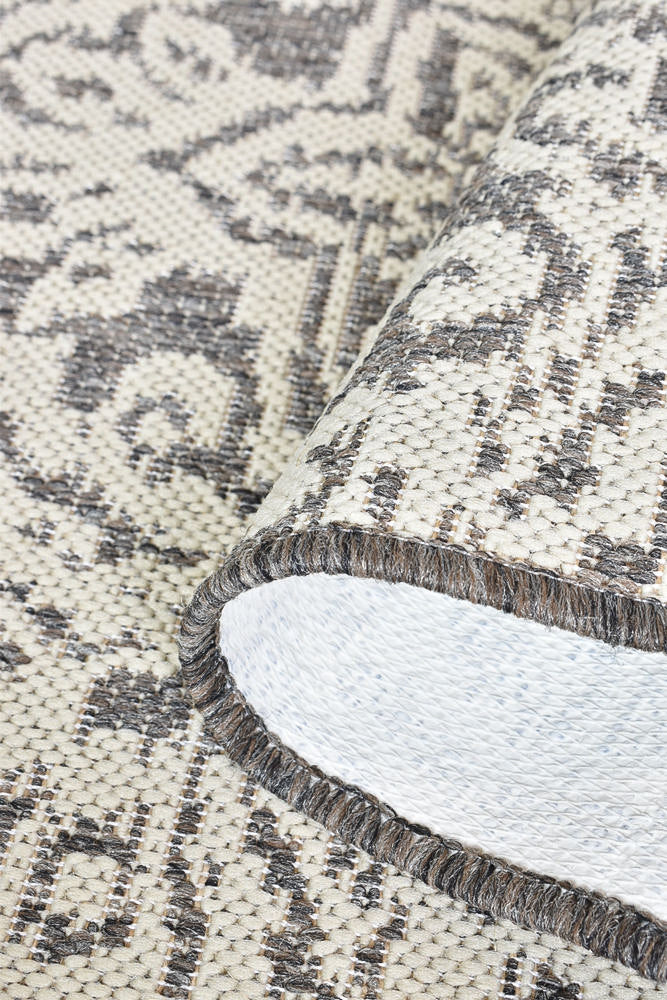 Affordable Alaska Runner Brown Cream Rug - Ideal for Indoors & Outdoors