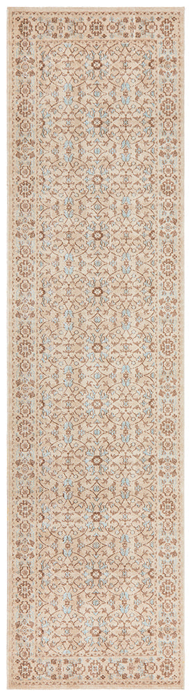 Distressed Look Washed Bone Eternal Whisper Runner Rug for Modern Homes