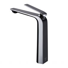Stylish Esperia Tall Basin Mixer in Matte Black & Chrome Finish