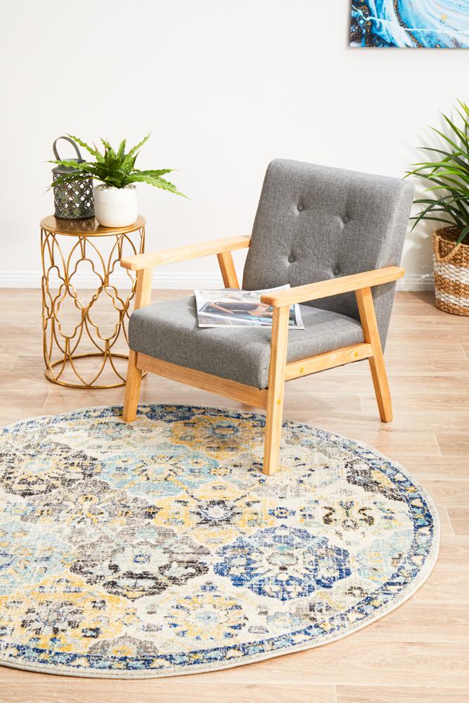 Special Offer! Evoke Multi - Blossom Transitional Round Area Rug