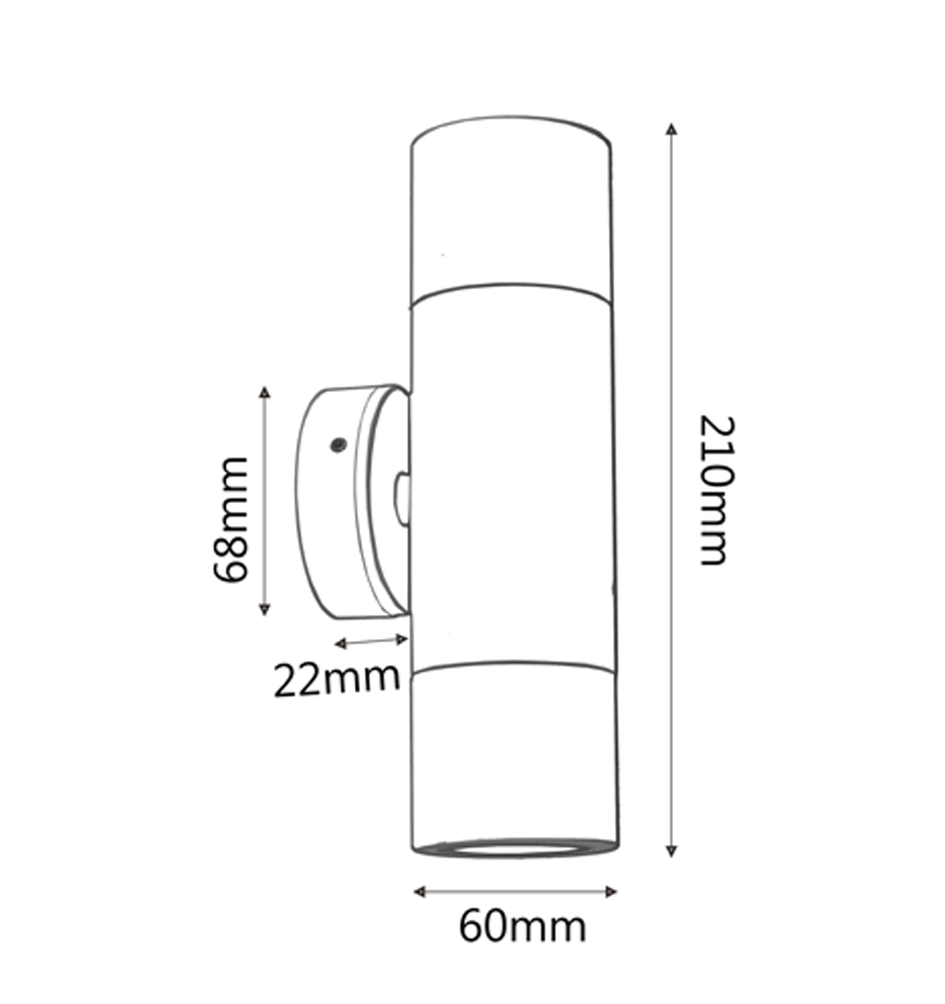 Hot Sale! Black Aluminium MR16 Exterior Wall Pillar Spot Lights IP65