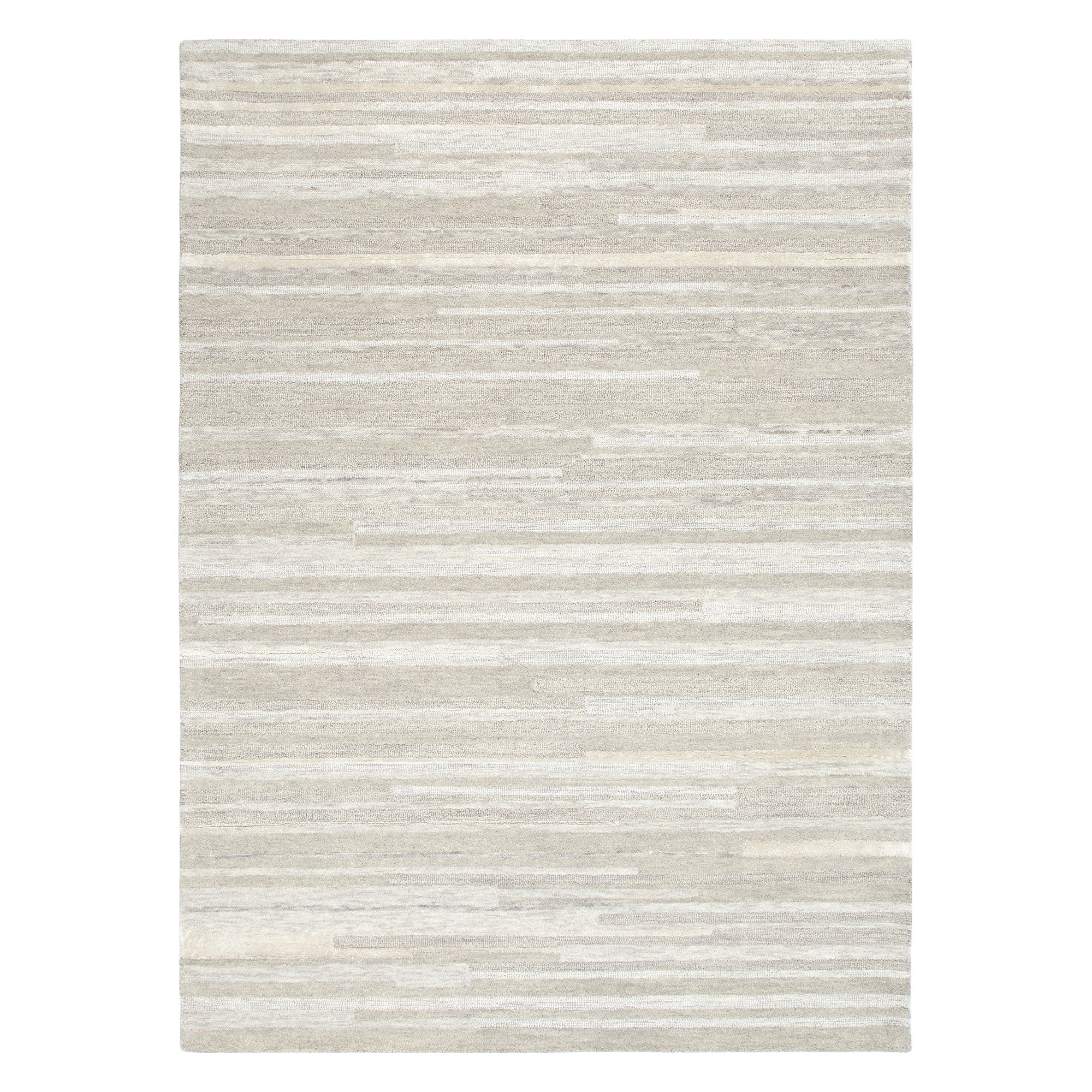 Discount Les Nomades Beige Linear Wool Area Rug for Modern Decor