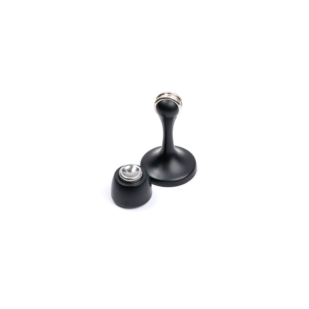 Stylish and Durable Magnetic Door Stops in Matt Black and Satin Brass