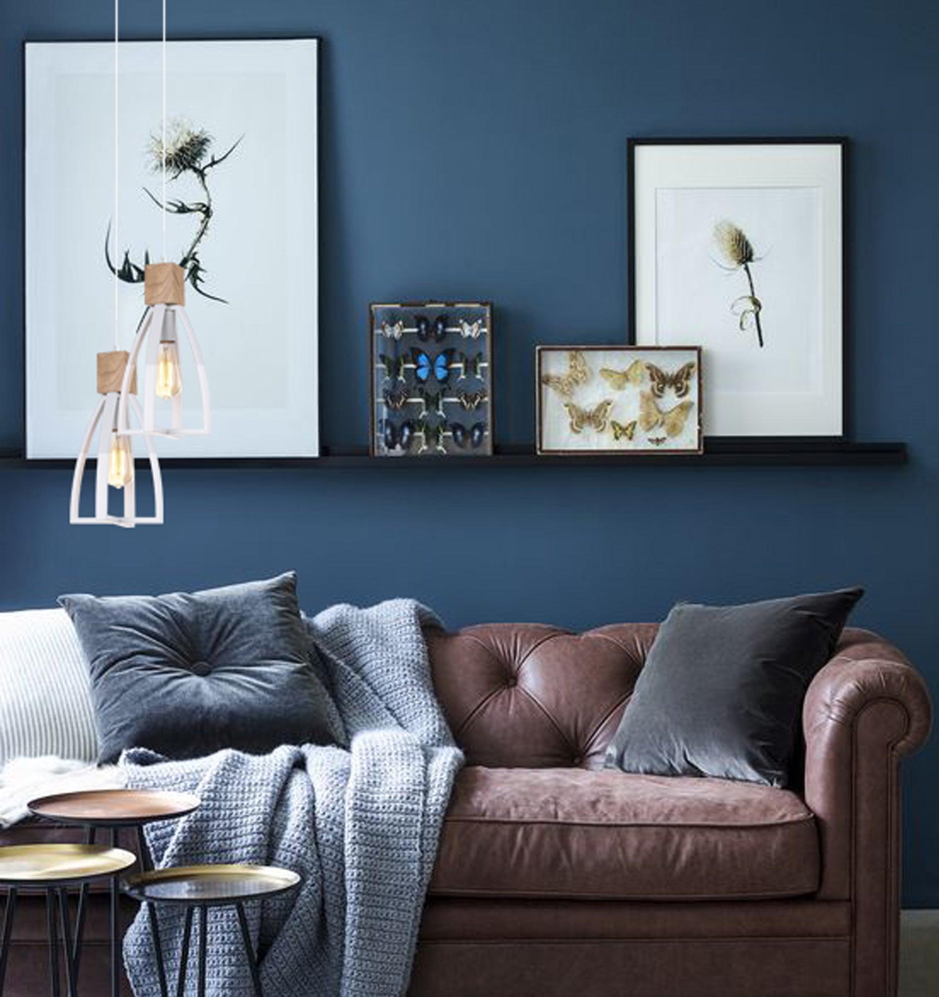 FARO Wood Convex Cone Style Interior Single Pendant Lights