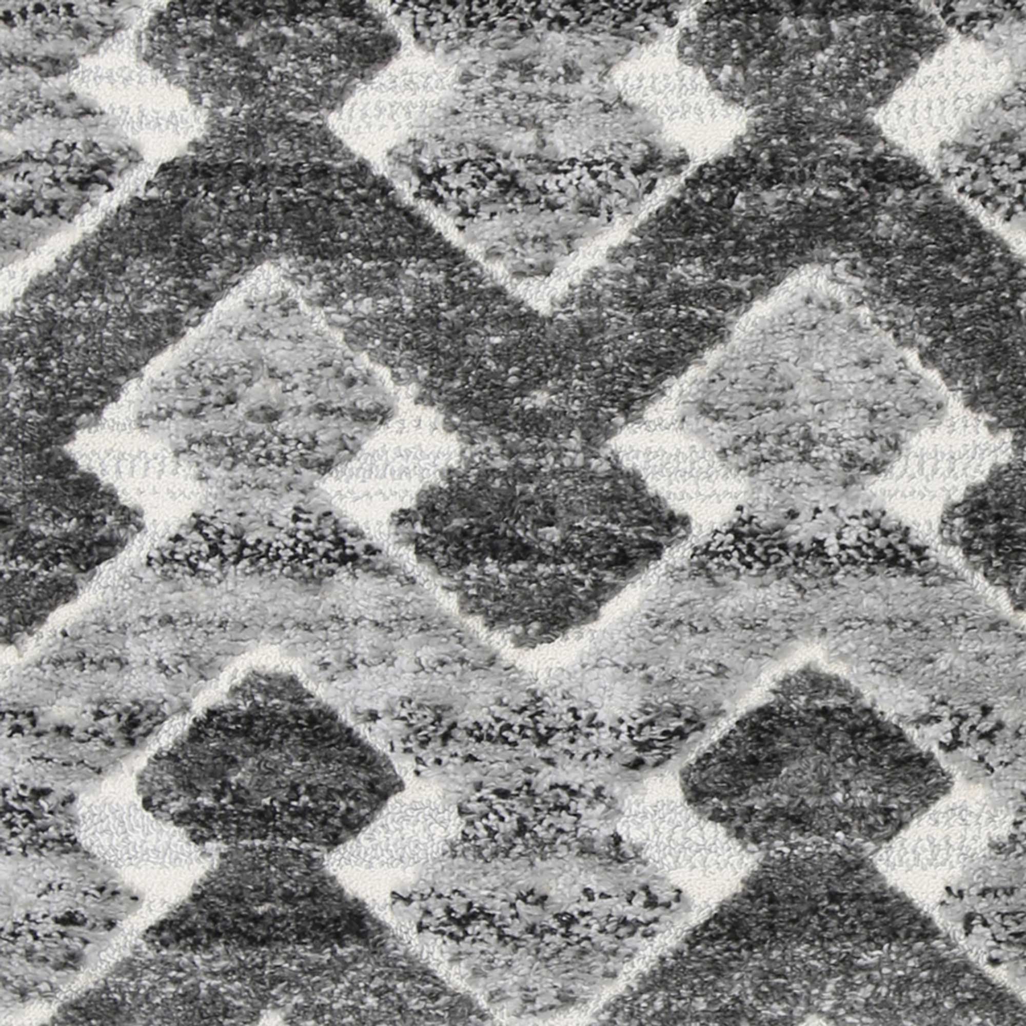 Hot! Cream Anthracite Mono Tribal Carved Lines Rug