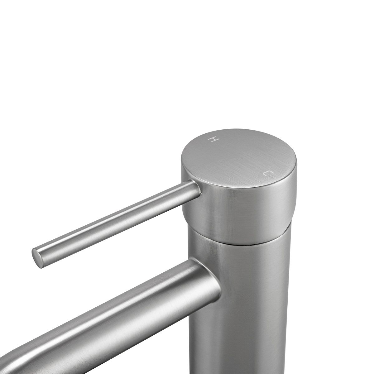 Get Your Bathroom Elegant! LUCID PIN Series Round Basin Mixer in Brushed Nickel