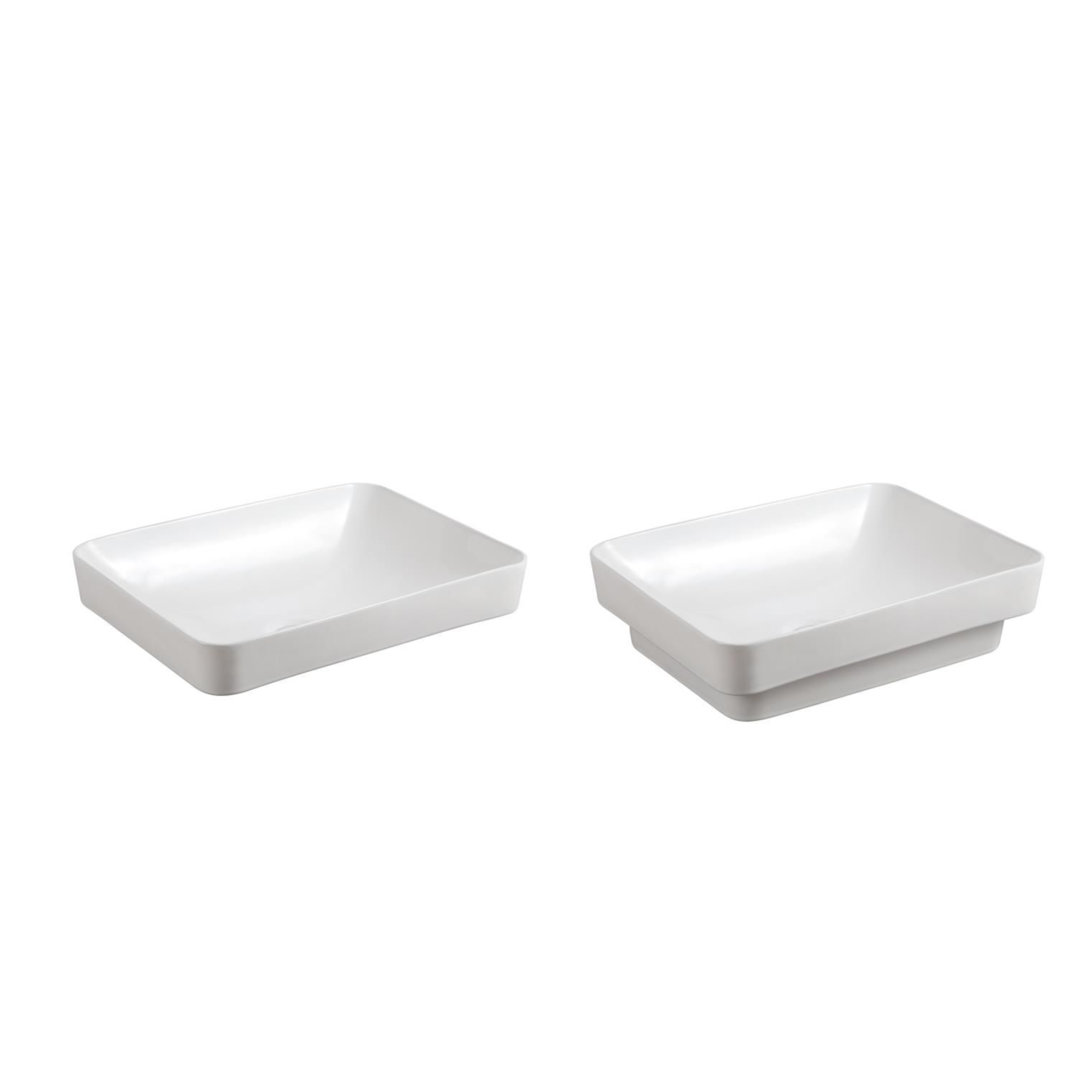 Logan Semi - Inset Soft - White Rectangle Basin (500x370x140mm)