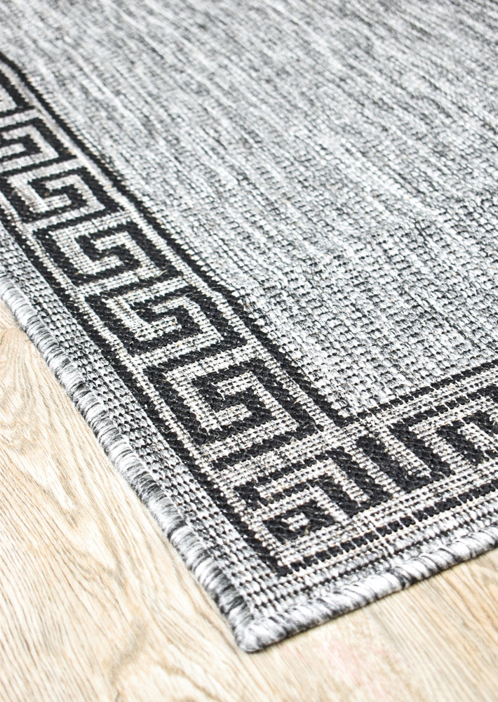 Alaska Light Grey Machine - Made Polypropylene Runner Rug 7781 - DM9E