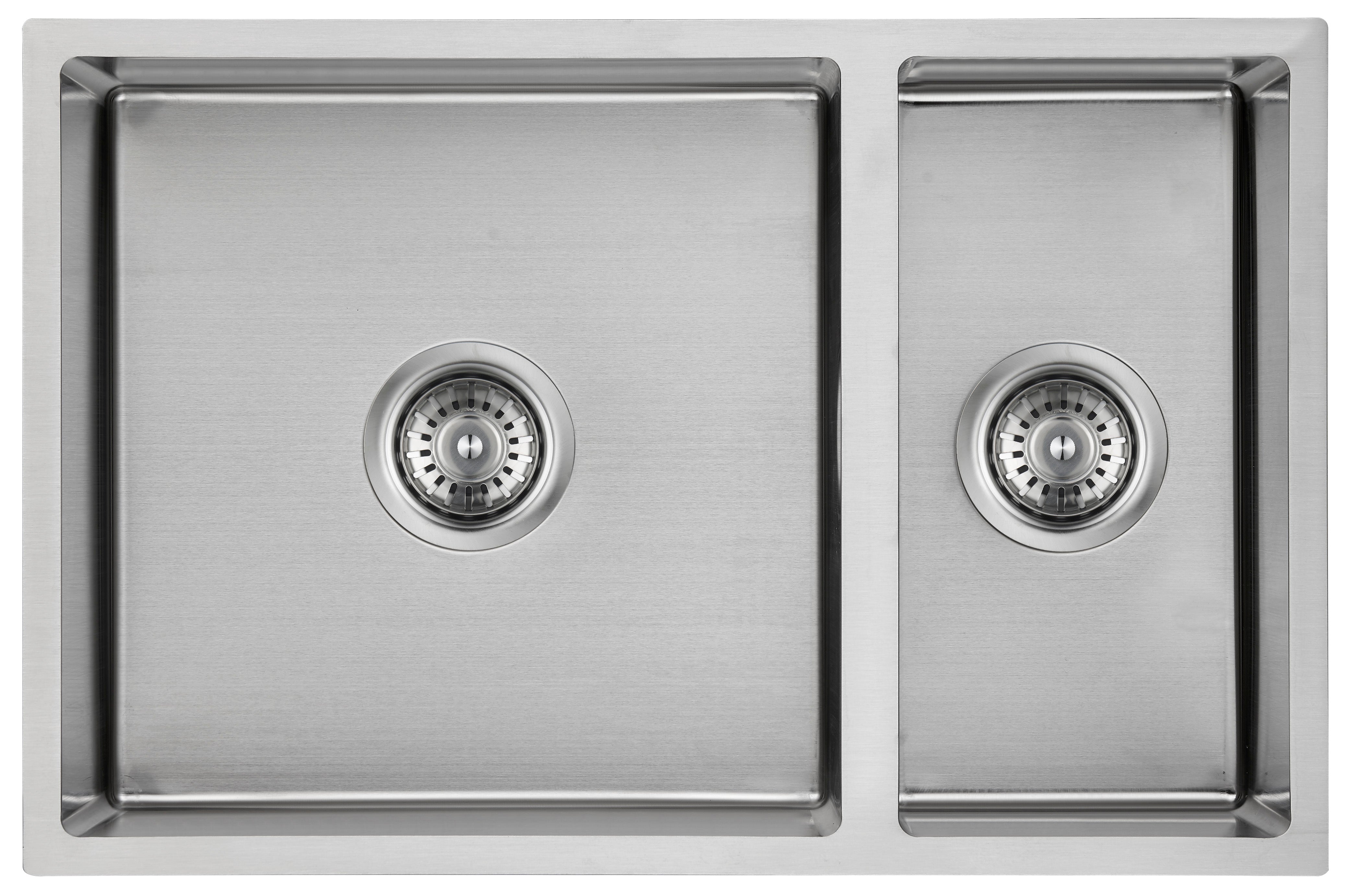 Hot Deal! Chrome New Cora 670 x 440 x 200mm Above/Undermount Stainless Steel Sink
