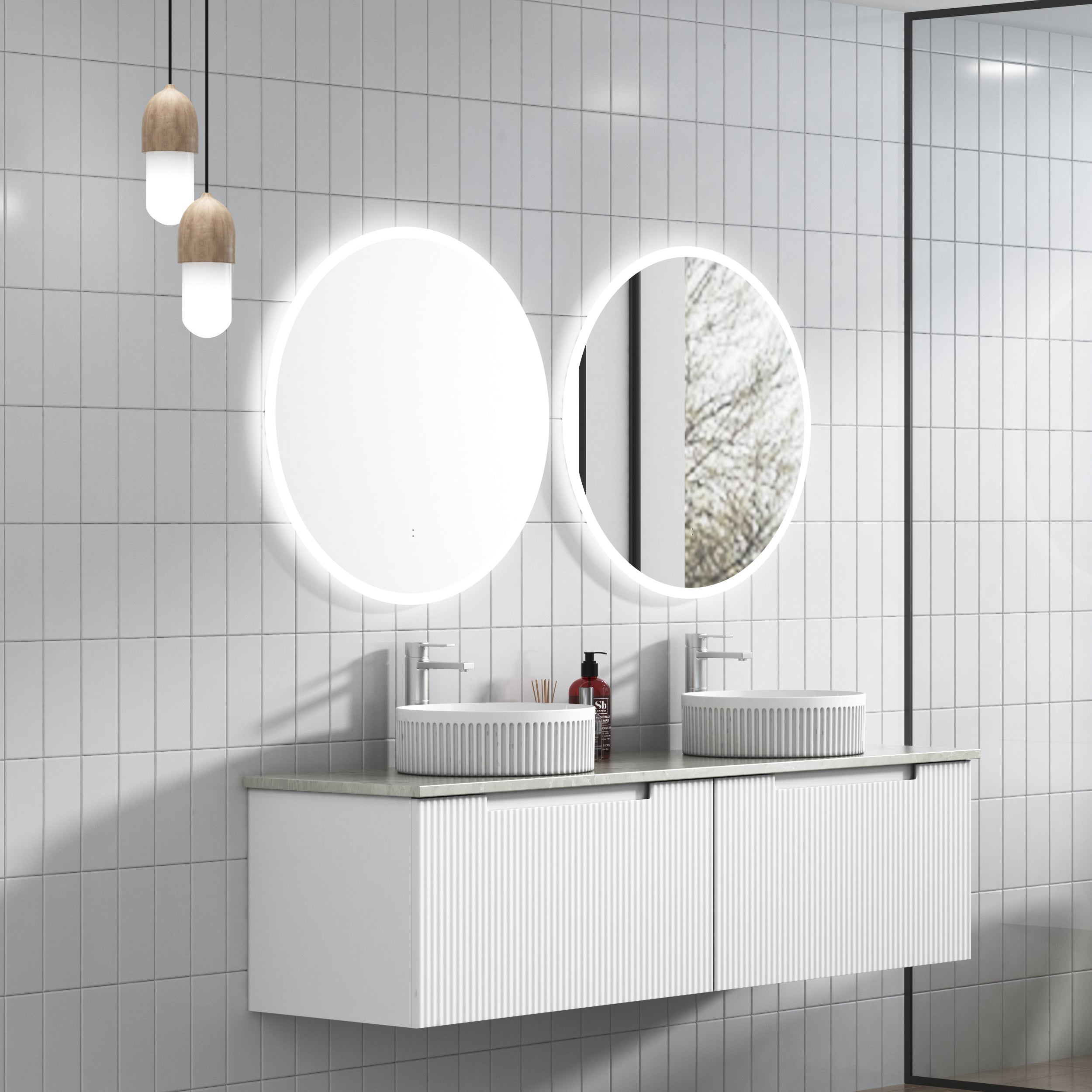 PERLA Mark II Matte White Wall - Hung Vanity in All Available Sizes
