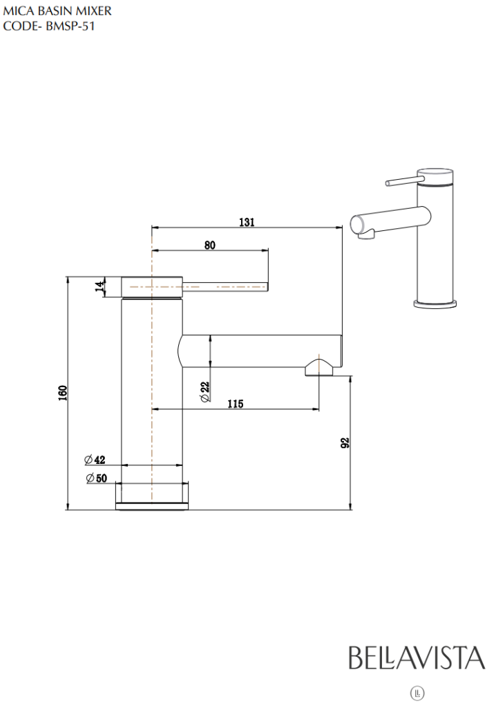 Chrome-plated Mica Straight Spout Basin Mixer for Optimal Functionality