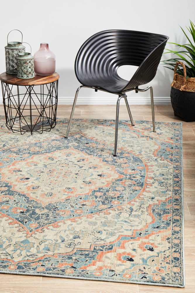 Elegant Odyssey 150 Navy Rug with Persian Influence
