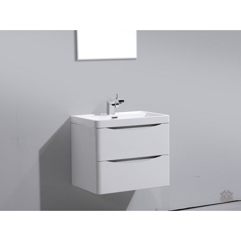Hot! ANCONA 600mm Gloss White Wall - Hung Vanity