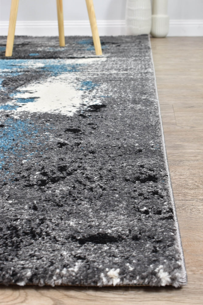 Hot Sale! Novus 53A Machine-Woven Polypropylene Rug in Grey Turquoise Color