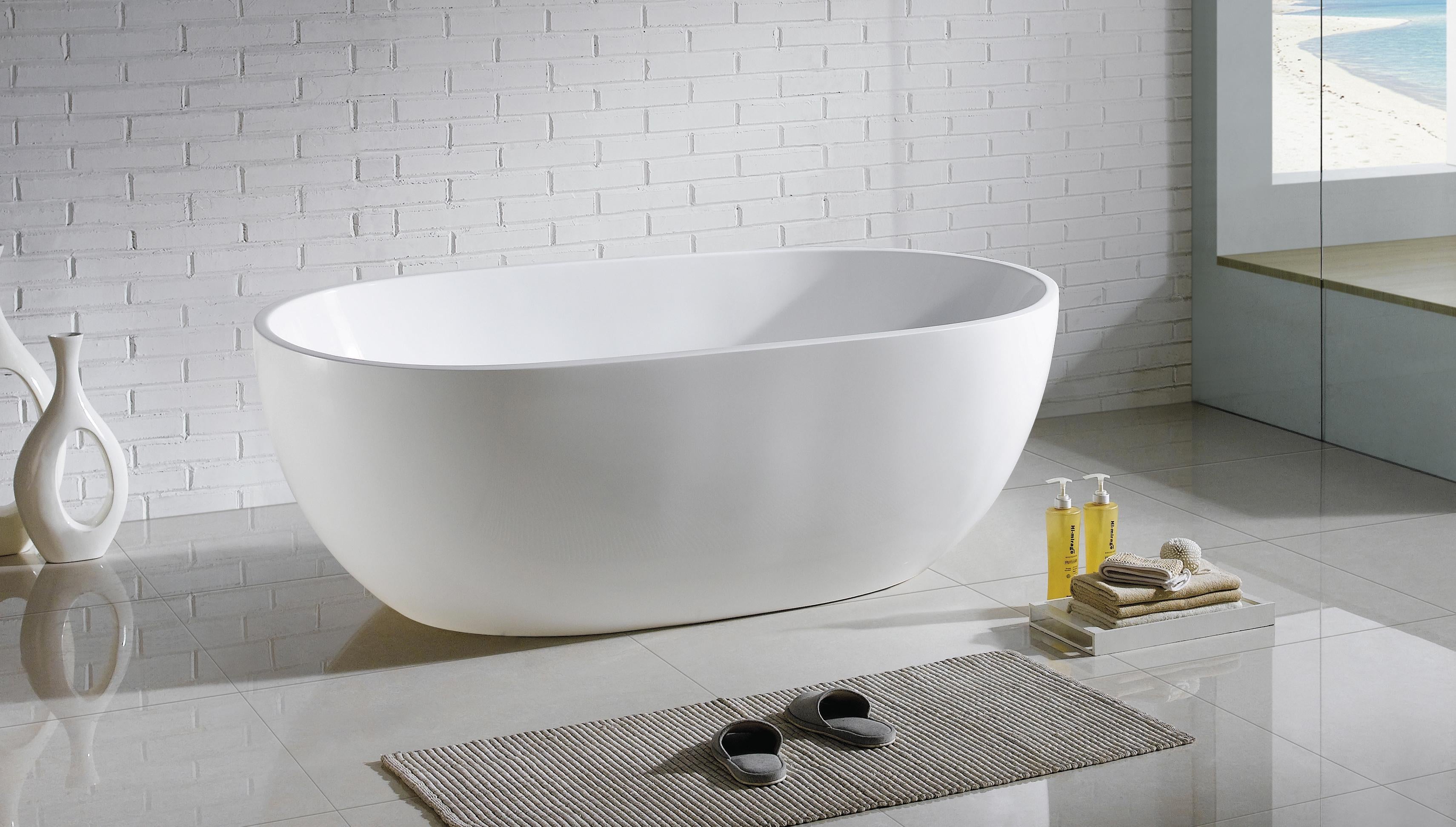 Hot Sale! Olivia Gloss White Freestanding Bathtub in 1300mm, 1400mm, 1500mm & 1700mm Sizes