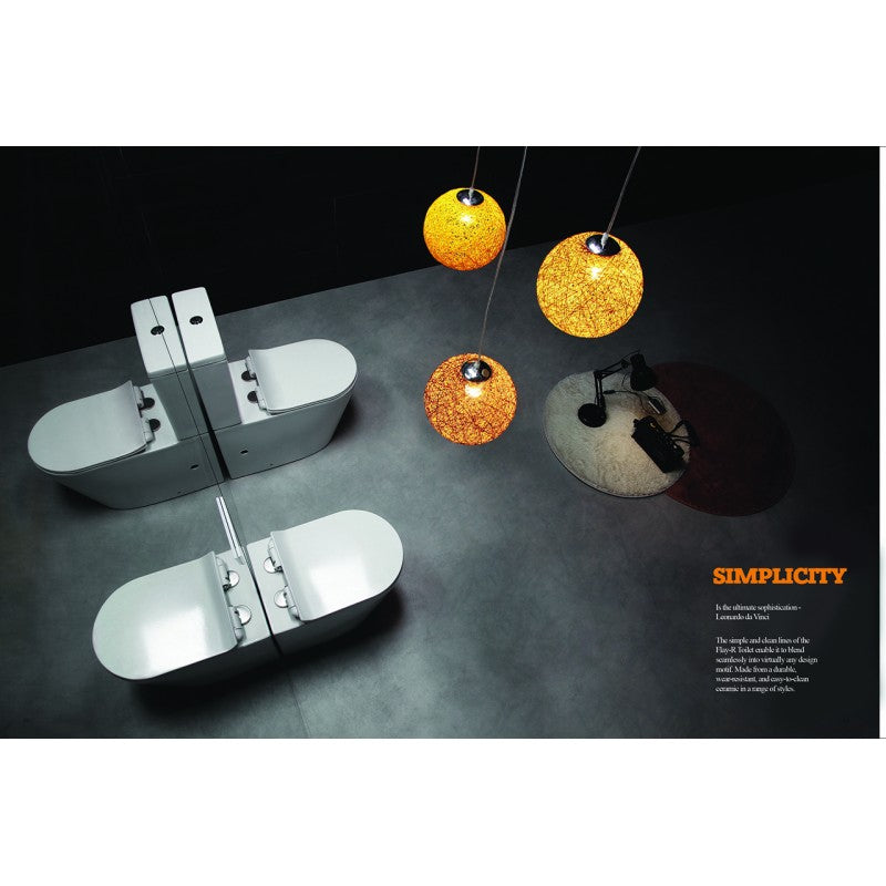 Hot Sale! European Design Rimless Nano Glaze Wall-Faced Toilet in Gloss White