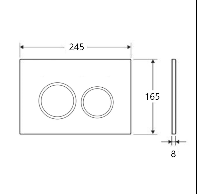 Mercio R&T Premium Round Flush Plate in White - Ideal for Modern Bathrooms
