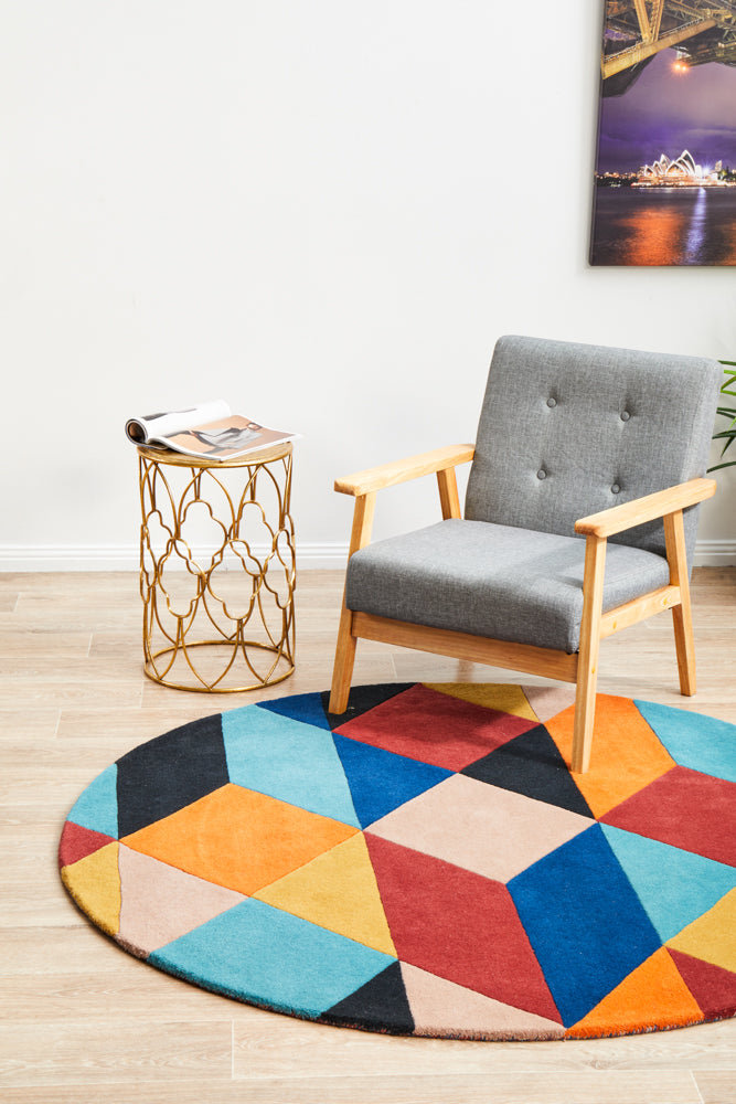 Exclusive Matrix 904 Pure Wool Sunset Round Rug