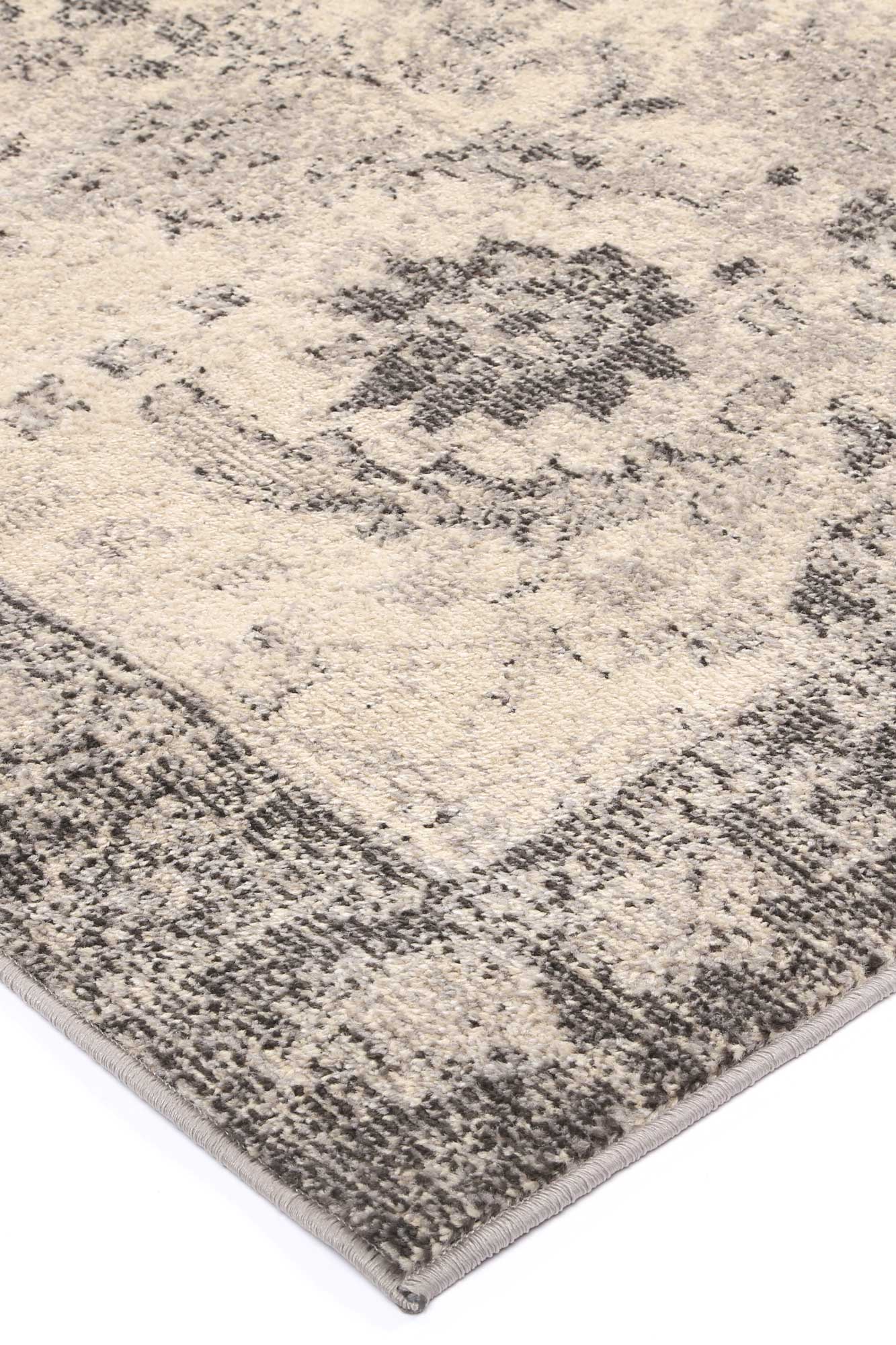 Stylish Micah Traditional Rug in Beige and Black Tones
