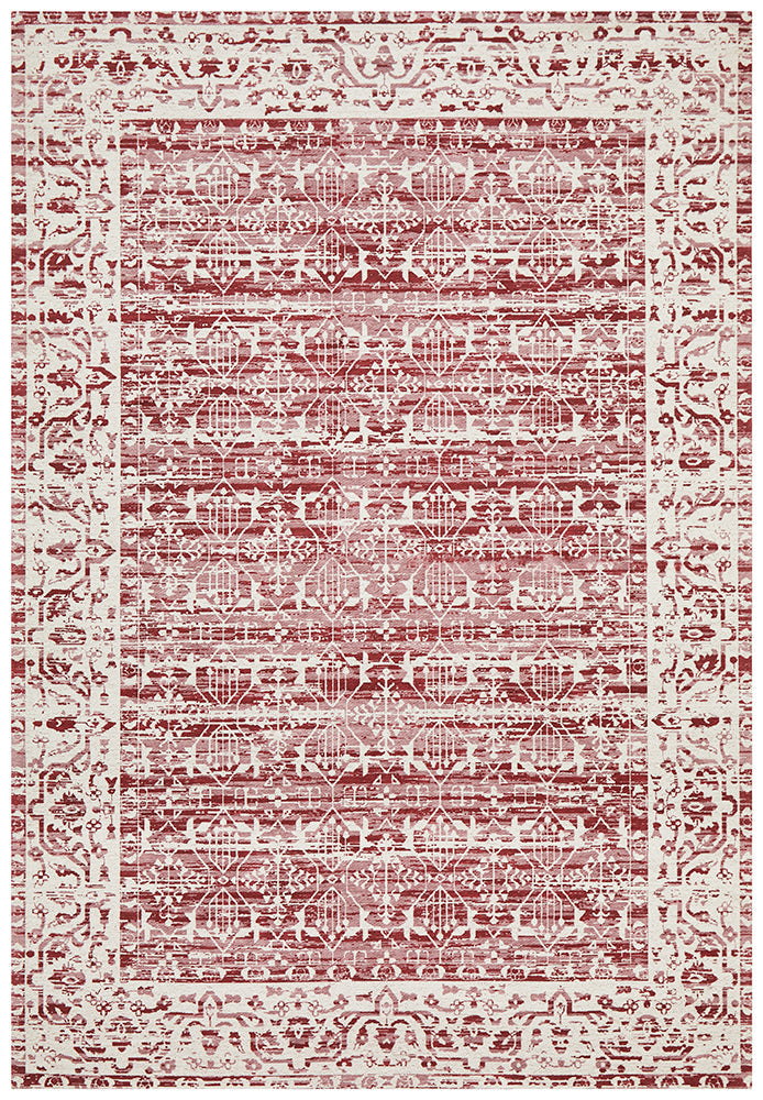 8mm Pile Magnolia 88 Rose Cotton Chenille Jacquard Woven Rug