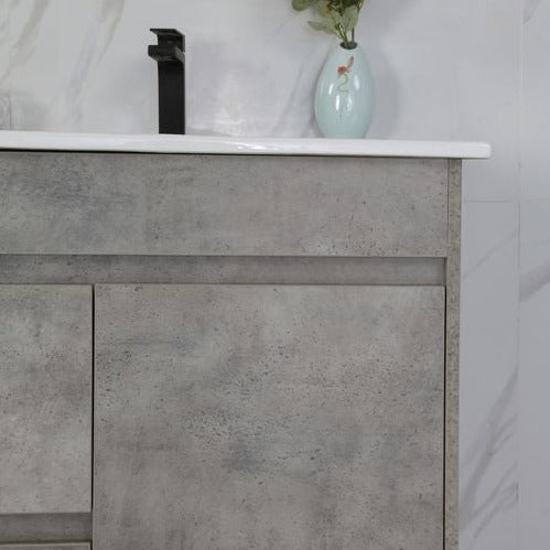 Exclusive LOLA Freestanding Vanity in Stylish Grey - Available in All Sizes